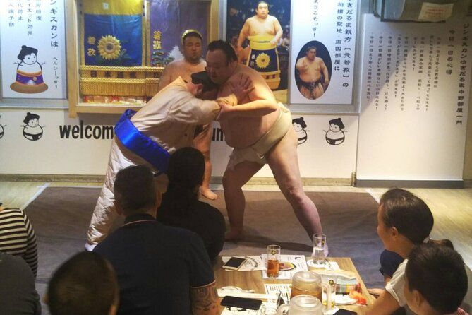 Challenge Sumo Wrestlers and Enjoy Meal Experience the World of Sumo