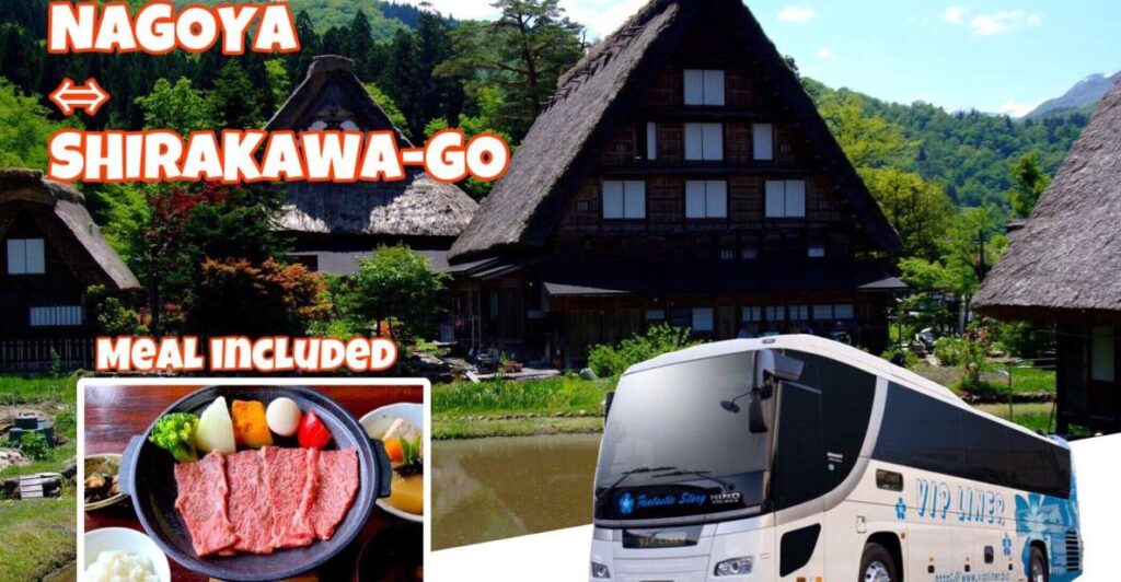 Round Way Bus From Nagoya to Shirakawa Go W/ Hida Beef Lunch Activity Details