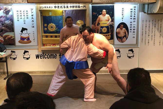 Challenge Sumo Wrestlers and Enjoy Meal - Battle a Retired Sumo Wrestler